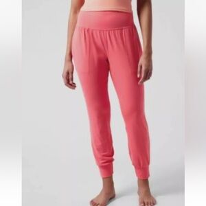 Athleta Salutation High Rise Joggers Pink Size M Athleisure